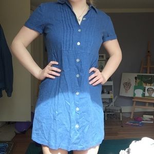 Petite Talbots Blue button up dress